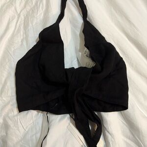 NWT Zara Elegant Black Halter Top